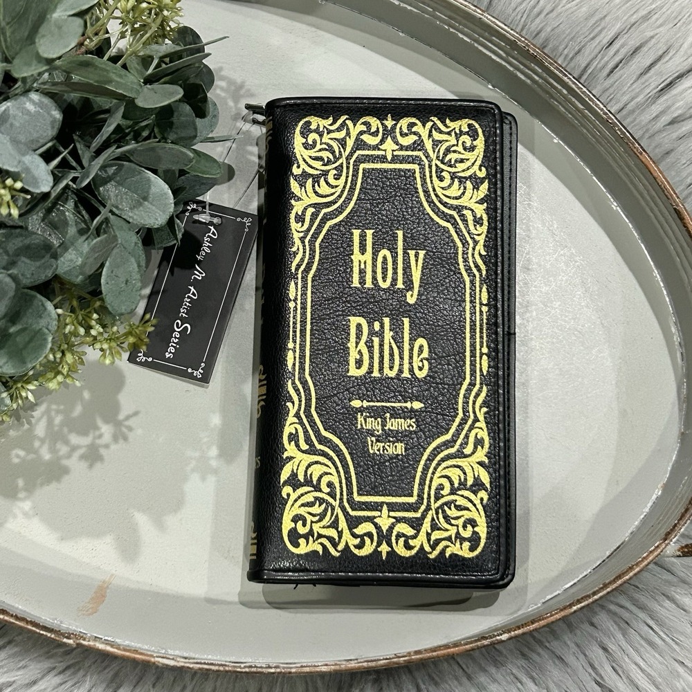 Comeco Inc. Holy Bible KJV Book Clutch Bag NEW